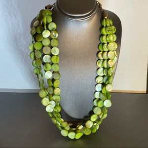 Green Freshwater Pearl Multi-strand Necklace